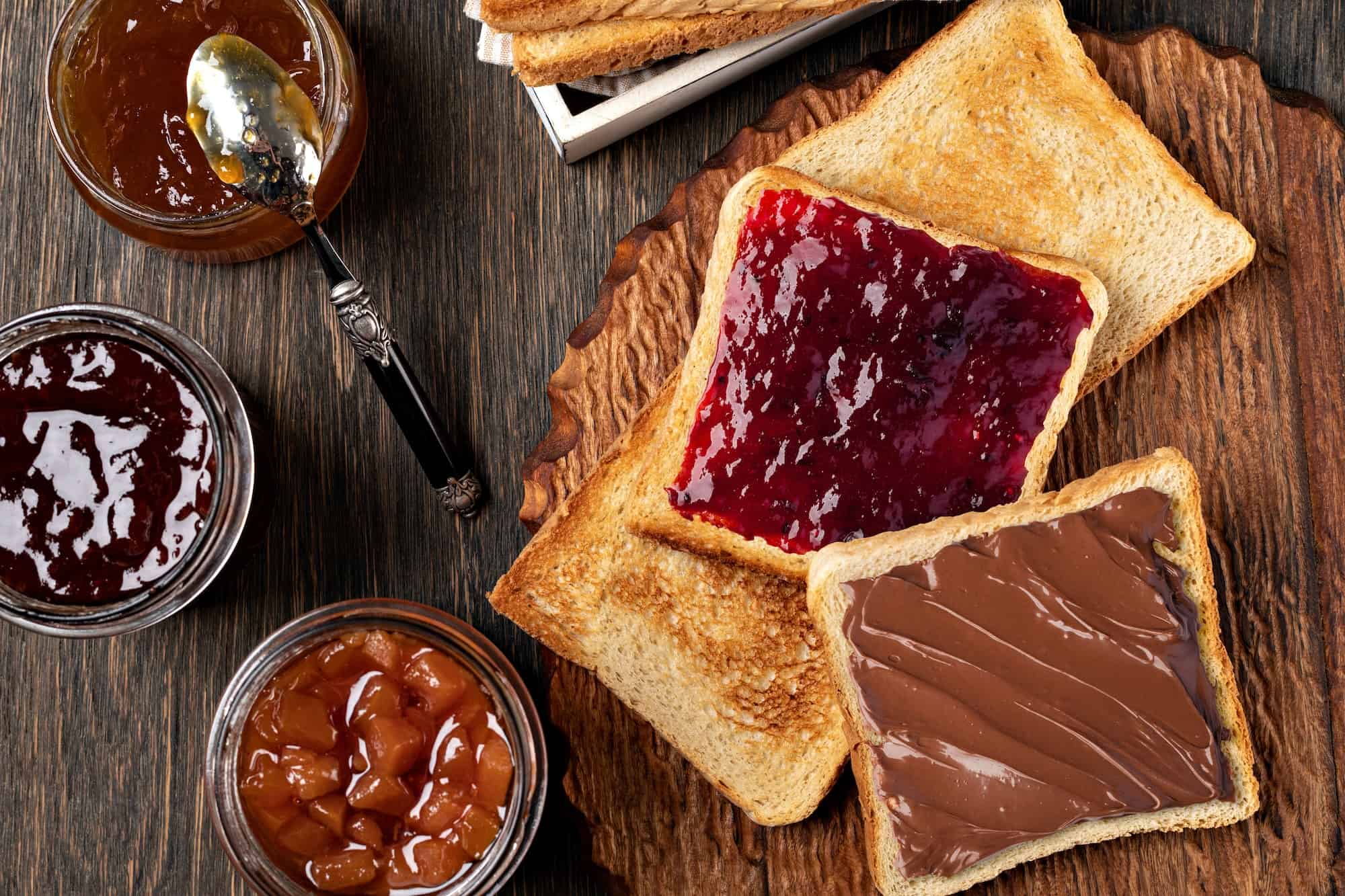 Toast with jam