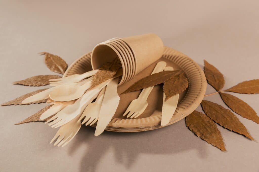 Disposable tableware from natural materials