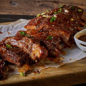 Sweet & Sticky Korean Pork Ribs With Gochujang Glaze