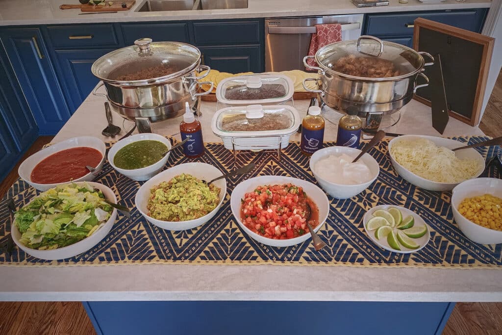 Taco Bar Party Setup