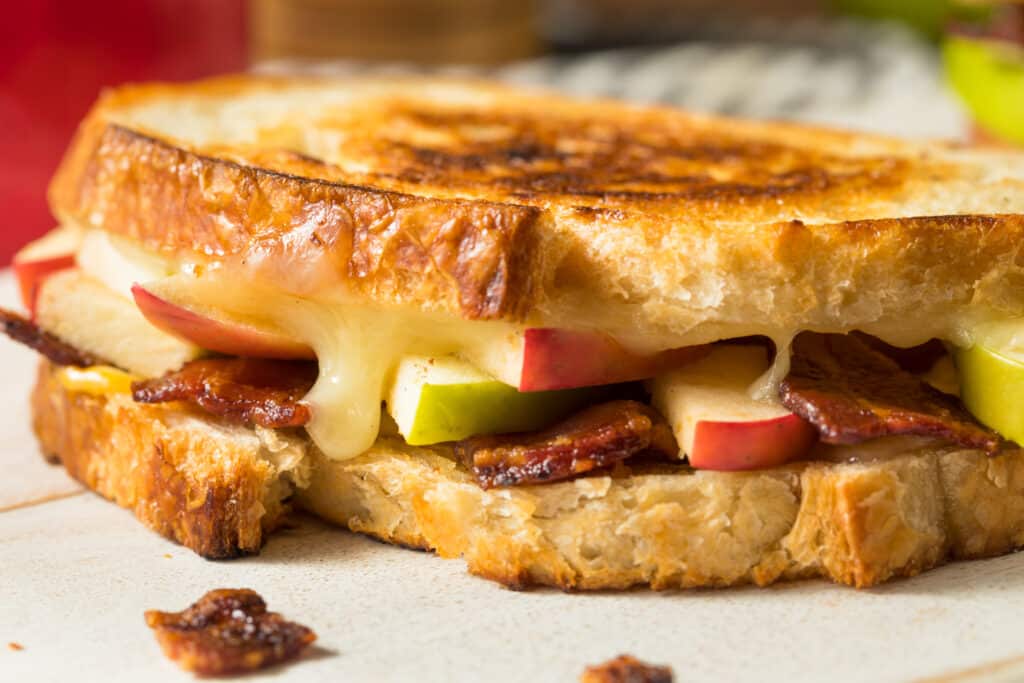 Homemade Bacon Apple Grilled Cheese Panini