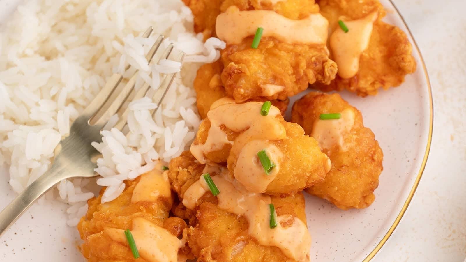 Skip the Line With These 42 Copycat Fast Food Recipes Air Fryer Bang Bang Chicken by Cheerful Cook