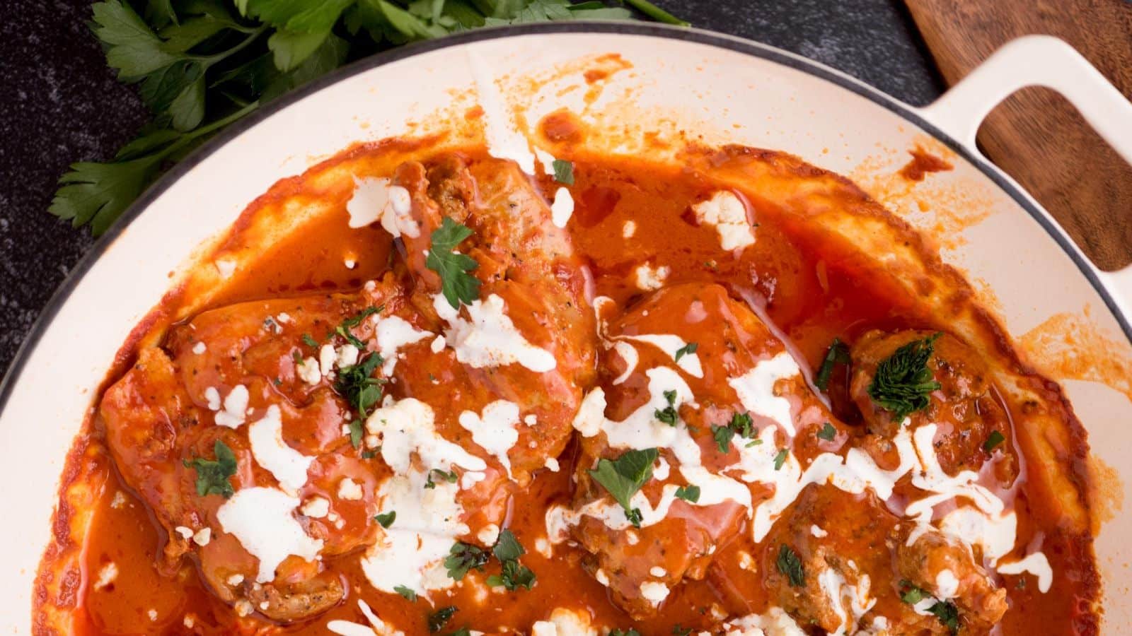 Buffalo Chicken Thighs by Sweetly Splendid