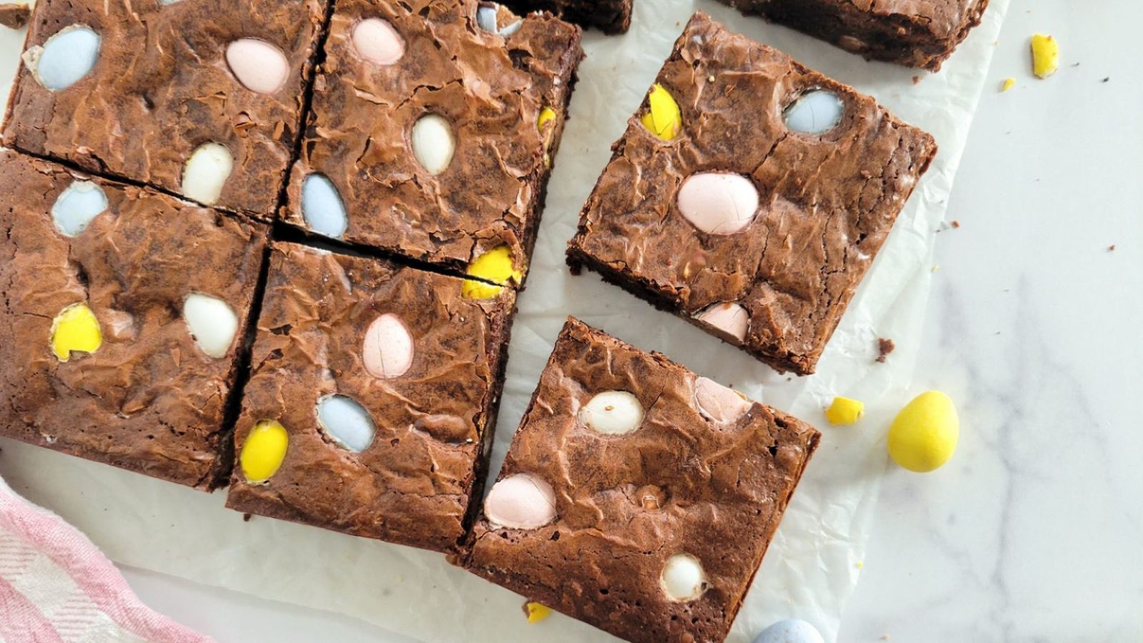 Cadbury Egg Brownies by My Happy Bakes