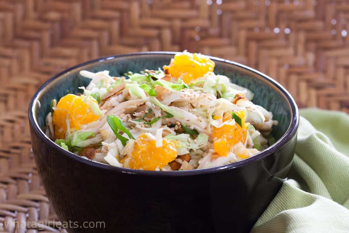 Chinese Chicken Salad with Mandarin Oranges by What a Girl Eats