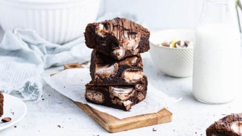 Creme Egg Brownies by The Simple Sweet Life