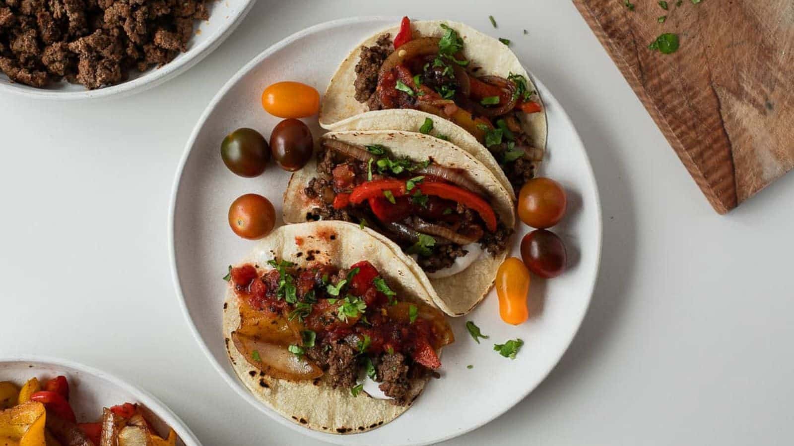 Ground Beef Fajitas by Fit Mama Real Food