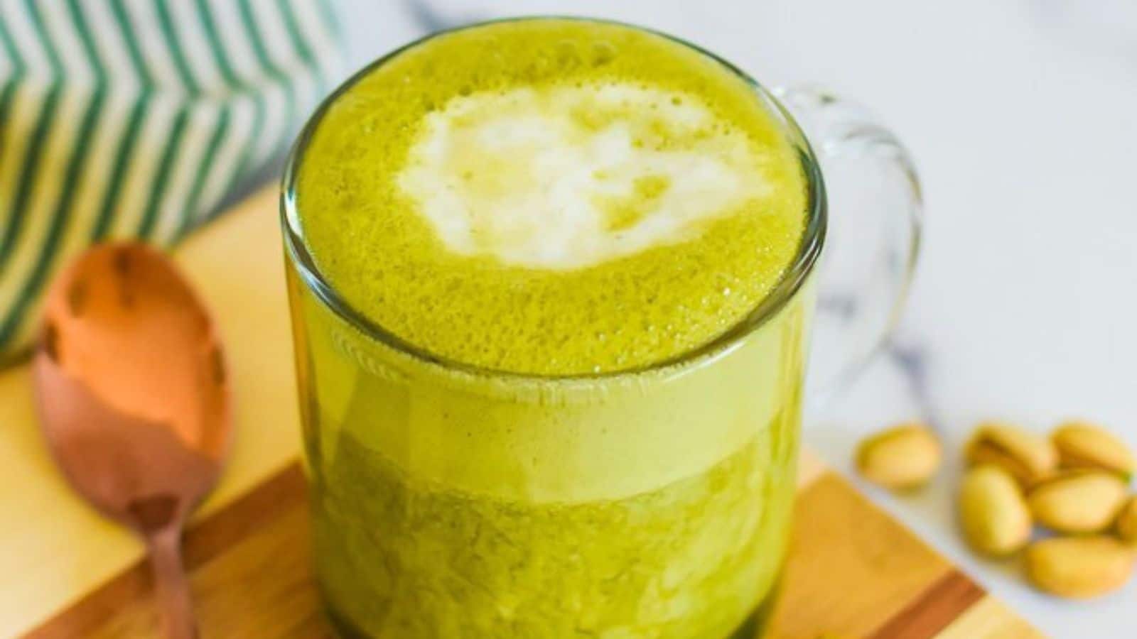 Pistachio Matcha Latte by Dash of Jazz