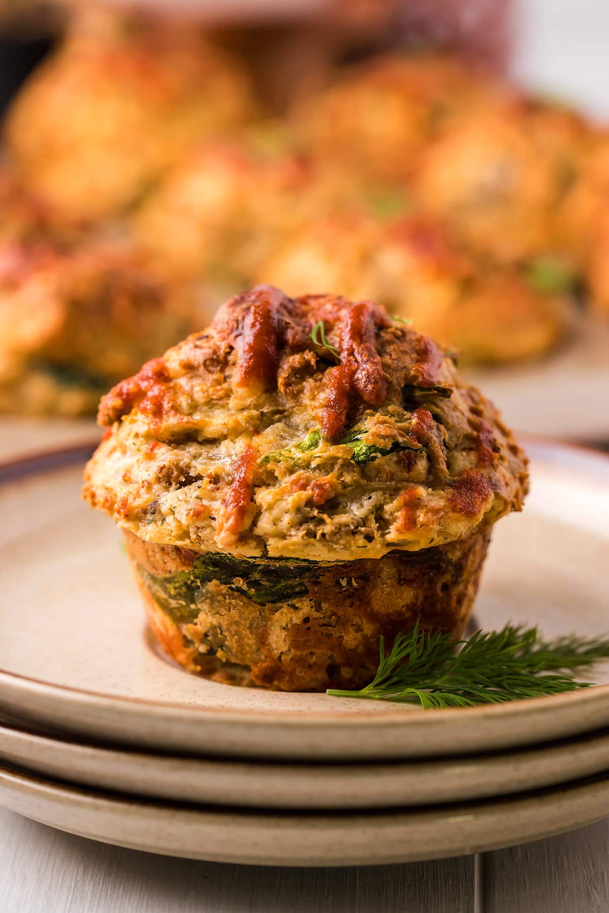 Savoury Breakfast Muffins with Soft Boiled Eggs, Sausage and Cheese by Xoxo Bella