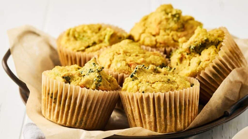Vegan Savory Chickpea Muffins with Broccoli by Resplendent Kitchen