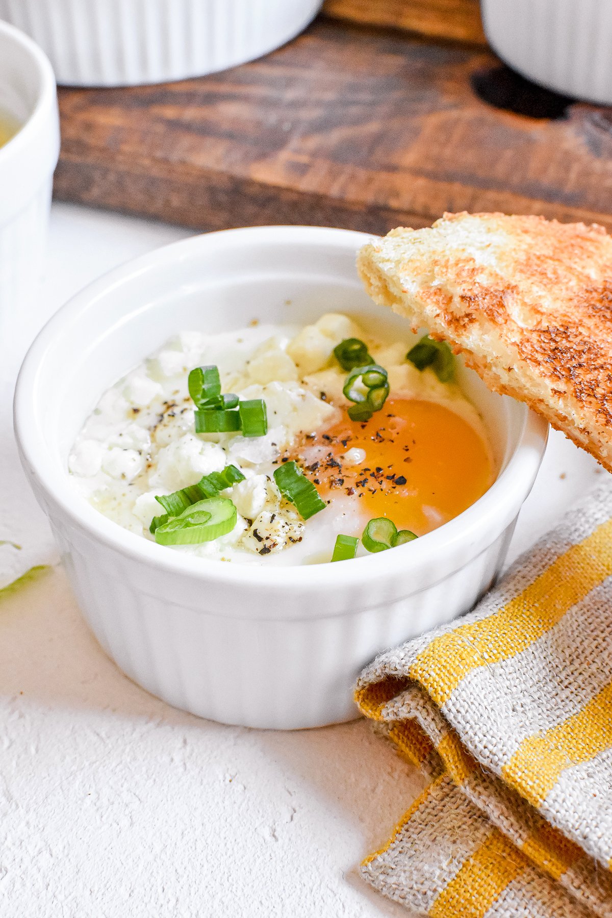 Baked Eggs en Cocotte with Prosciutto and Mushrooms by Xoxo Bella