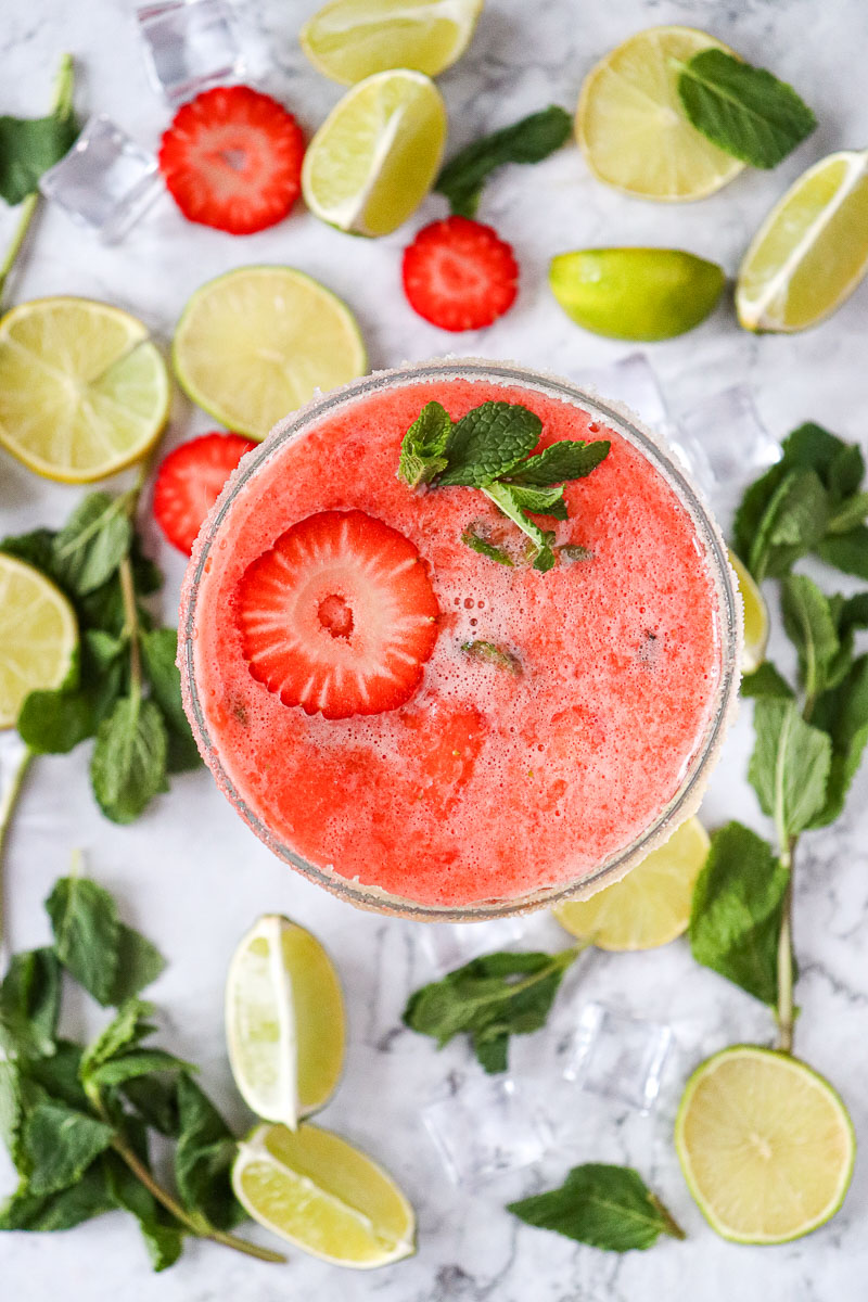 Refreshing Virgin Strawberry Mojito Mocktail by Delectable Food Life
