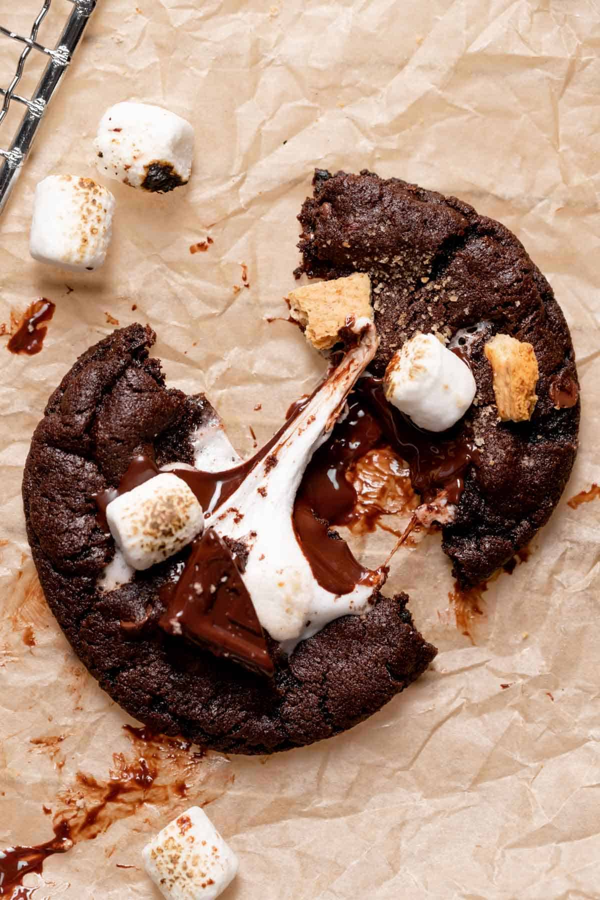 Double Chocolate S'mores Cookies by Cambrea Bakes FI