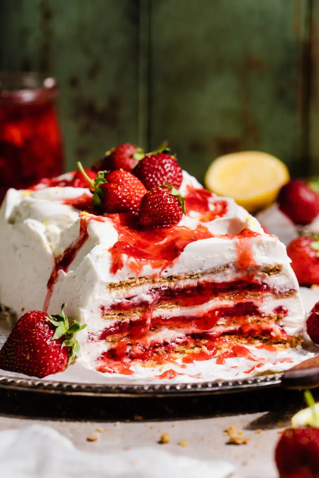 Strawberry Shortcake Icebox Cake by Blue Bowl Recipes FI