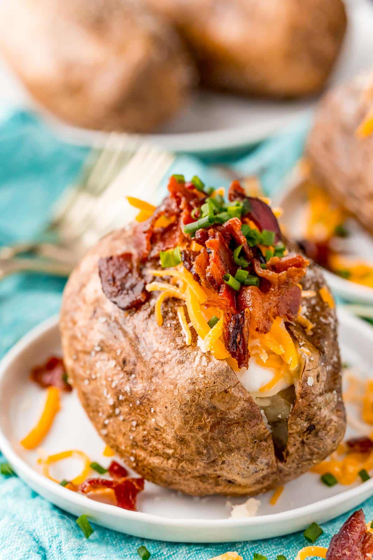 Air Fryer Baked Potatoes by Busy Family Recipes