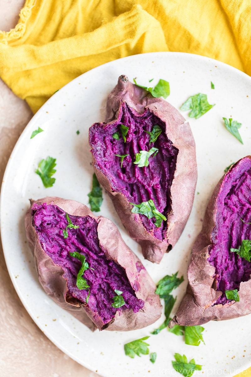 BAKED PURPLE SWEET POTATO by Know Your Produce FI