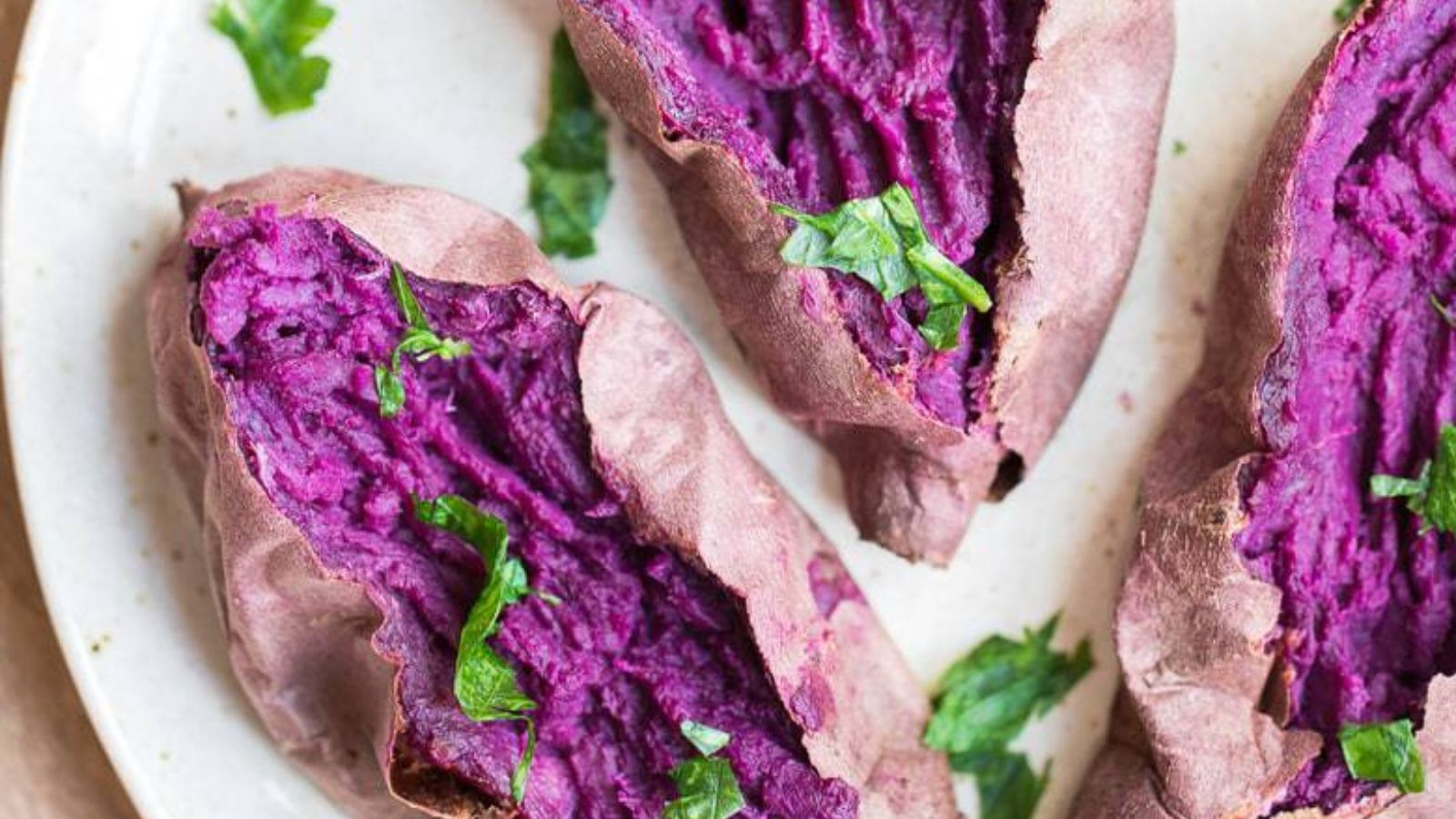 You Say Potato, I Say Sweet Potato: 18 Recipes That'll Be Your New Fall Obsession Baked Purple Sweet Potato by Know Your Produce