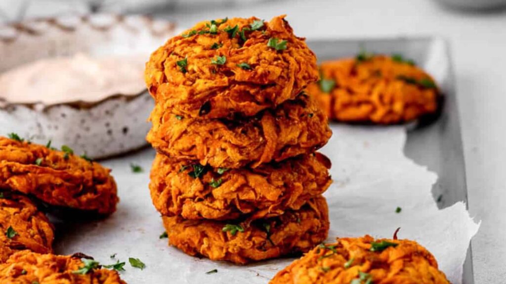 All Eyes on These 21 Irresistible Baked Potatoes Baked Sweet Potato Fritters by Haute and Healthy Living