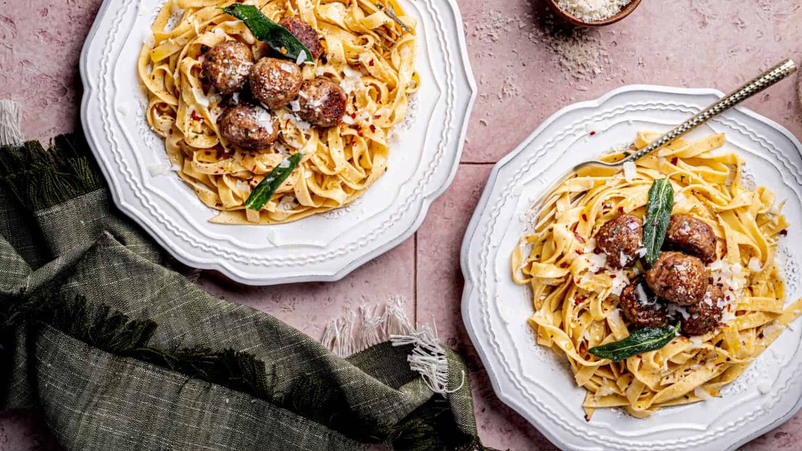 Pasta La Vista, Baby: 21 Italian Recipes Baked Veal Saltimbocca Meatballs in Brown Butter Sage Sauce by Cooking with Wine Blog