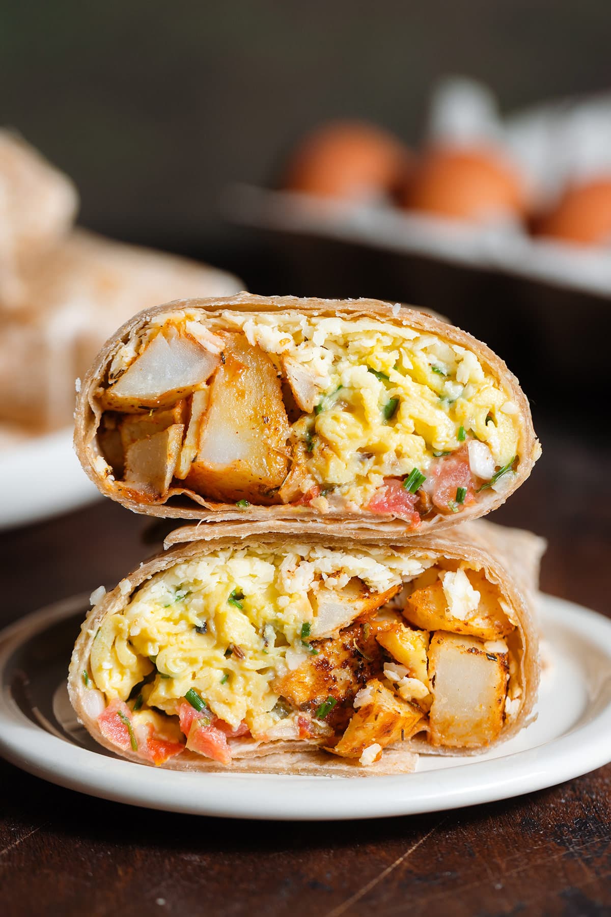 Breakfast Burritos with Potatoes by The Healthful Ideas