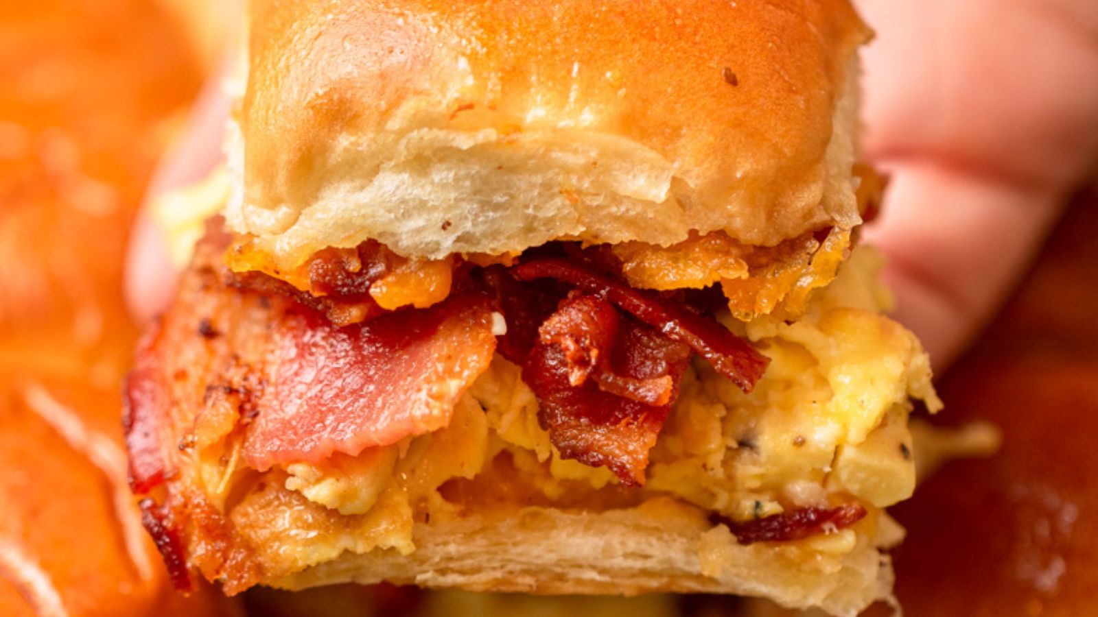 Small But Mighty: 21 Slider Recipes That Pack a Punch Breakfast Sliders by The Cookin' Chicks