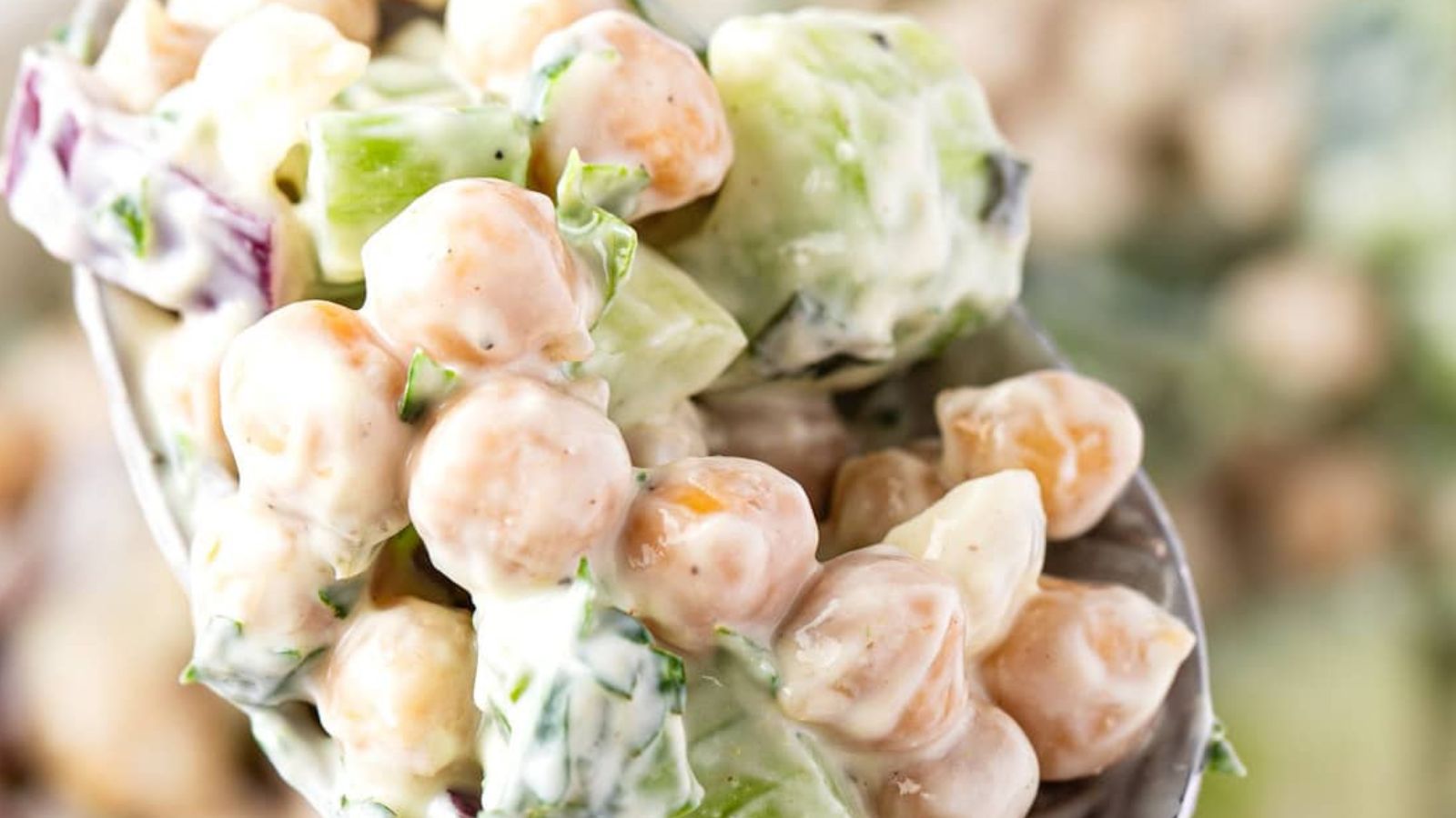 Host the Ultimate Fourth of July Cookout with These 28 Last Minute BBQ Recipes Creamy Chickpea Salad by Let Us Munch Lettuce