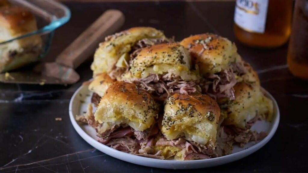 18 Party Recipes That'll Have People Talking Cuban Sliders by Gimme From Scratch