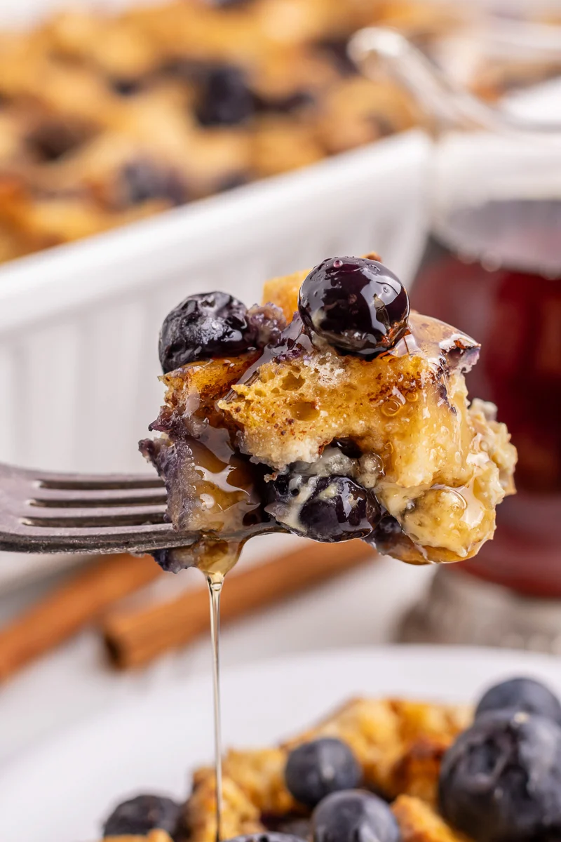 Easy Blueberry French Toast Casserole by She's Not Cookin' FI