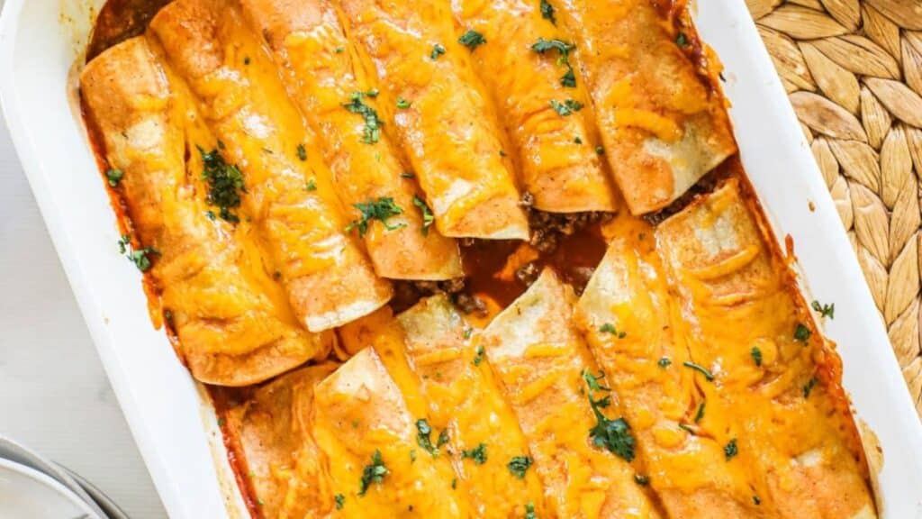 Easy Ground Beef Enchiladas by Easy Family Recipes