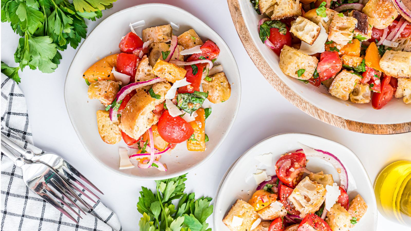 Got Dinner Dilemmas? These 22 Guilt Free Dishes Have the Answers Easy Panzanella Salad by Salads Soups and Sweets