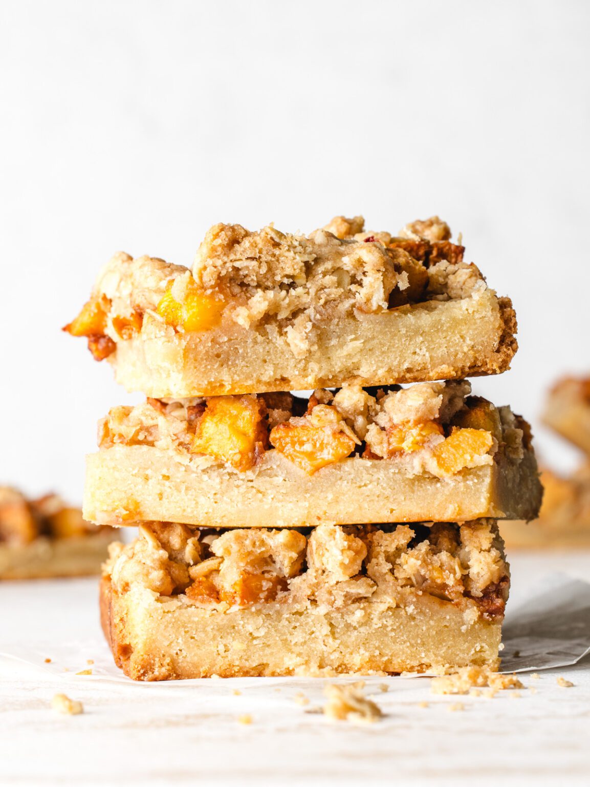 Fresh Peach Crumb Bars by Quiet Baking Day