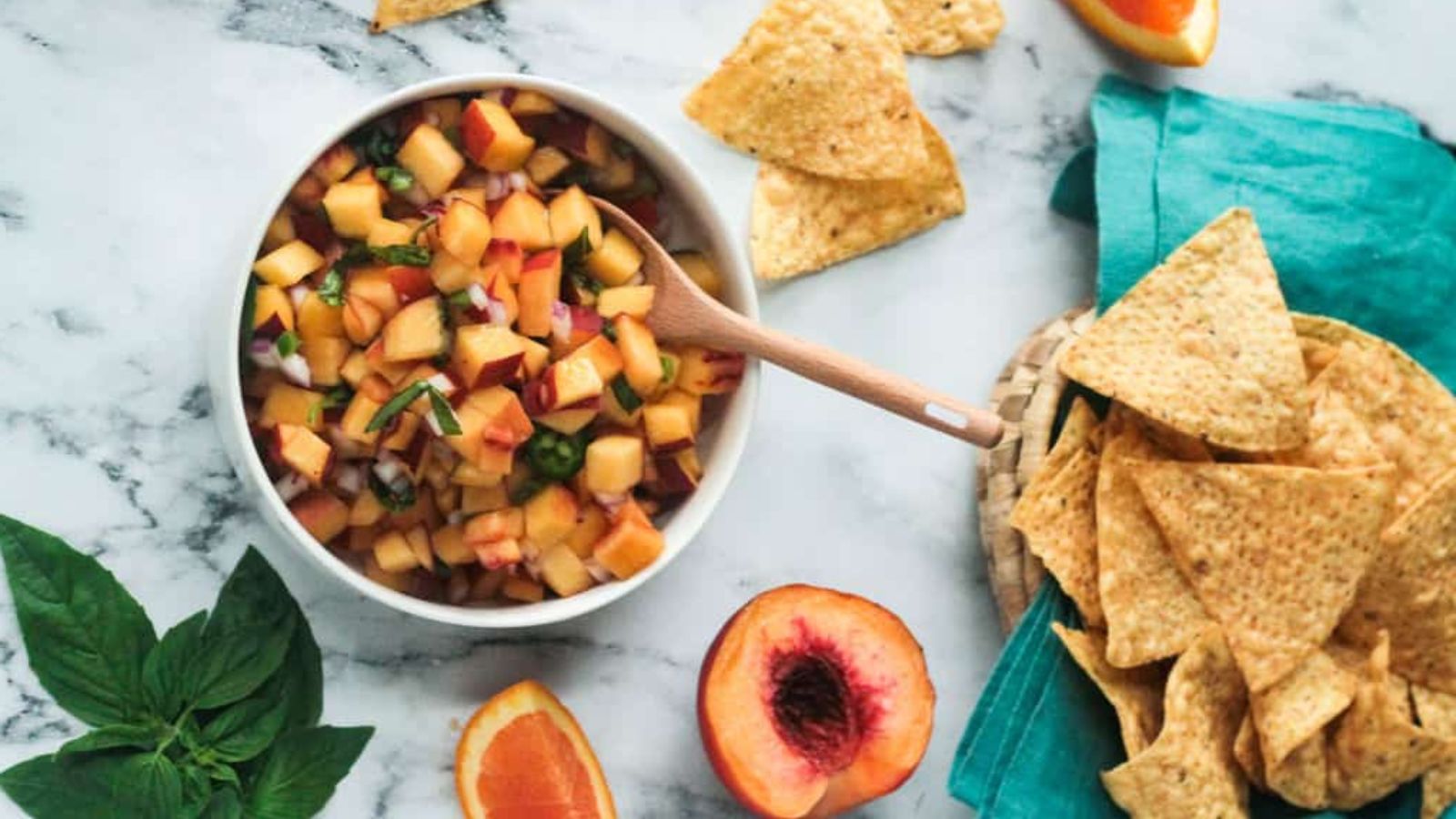 Picnic Like a Pro: 25 Crowd Pleasing Sides You Haven't Tried Yet Fresh Peach Salsa by Veggie Inspired