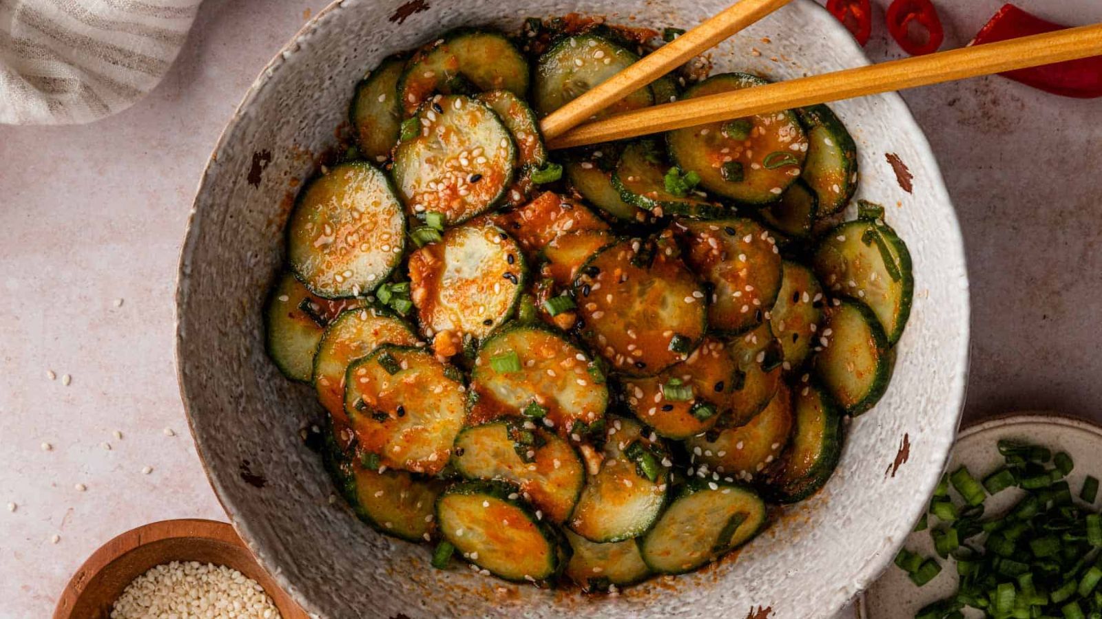 Korean Cucumber Salad by The Yummy Bowl