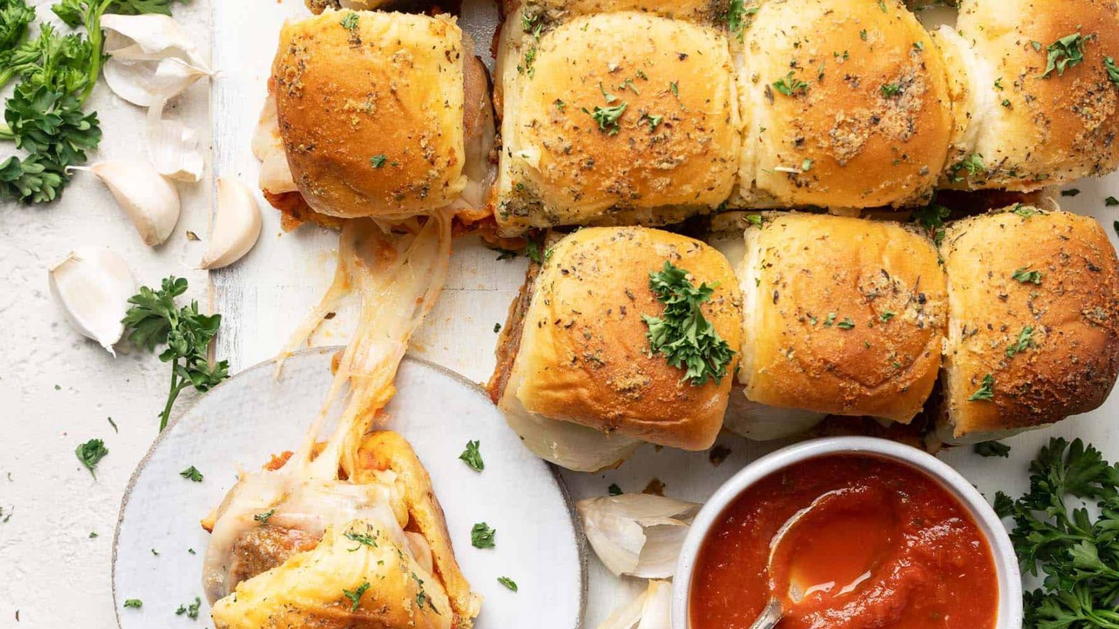 Small But Mighty: 21 Slider Recipes That Pack a Punch Meatball Sliders Recipe by An Edible Mosaic
