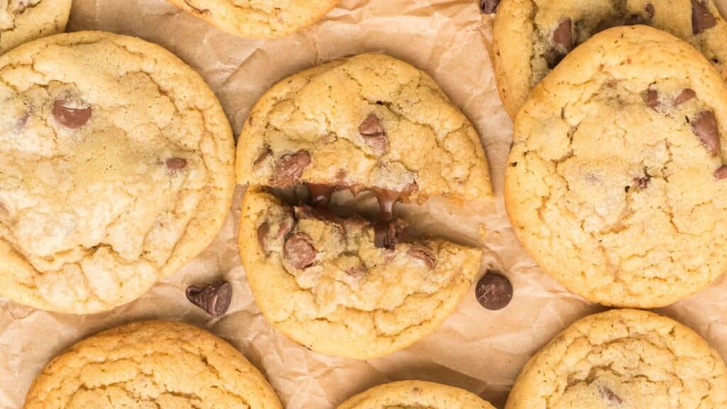 Mrs. Fields Chocolate Chip Cookie by Desserts on a Dime