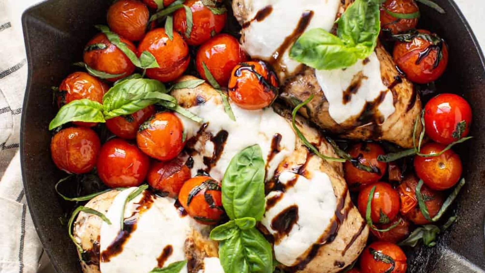 22 Summer Recipes That Are Breaking the Internet One Pan Caprese Chicken by Lauren Fit Foodie