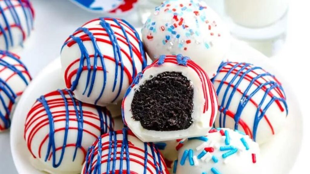 13 Fourth of July Cookie Recipes for a Star Spangled Celebration Patriotic Oreo Cream Cheese Truffles by Easy Budget Recipes