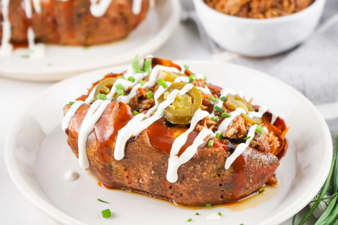All Eyes on These 21 Irresistible Baked Potatoes Pulled-Pork-Stuffed-Sweet-Potatoes-by-Cooking-with-Carlee