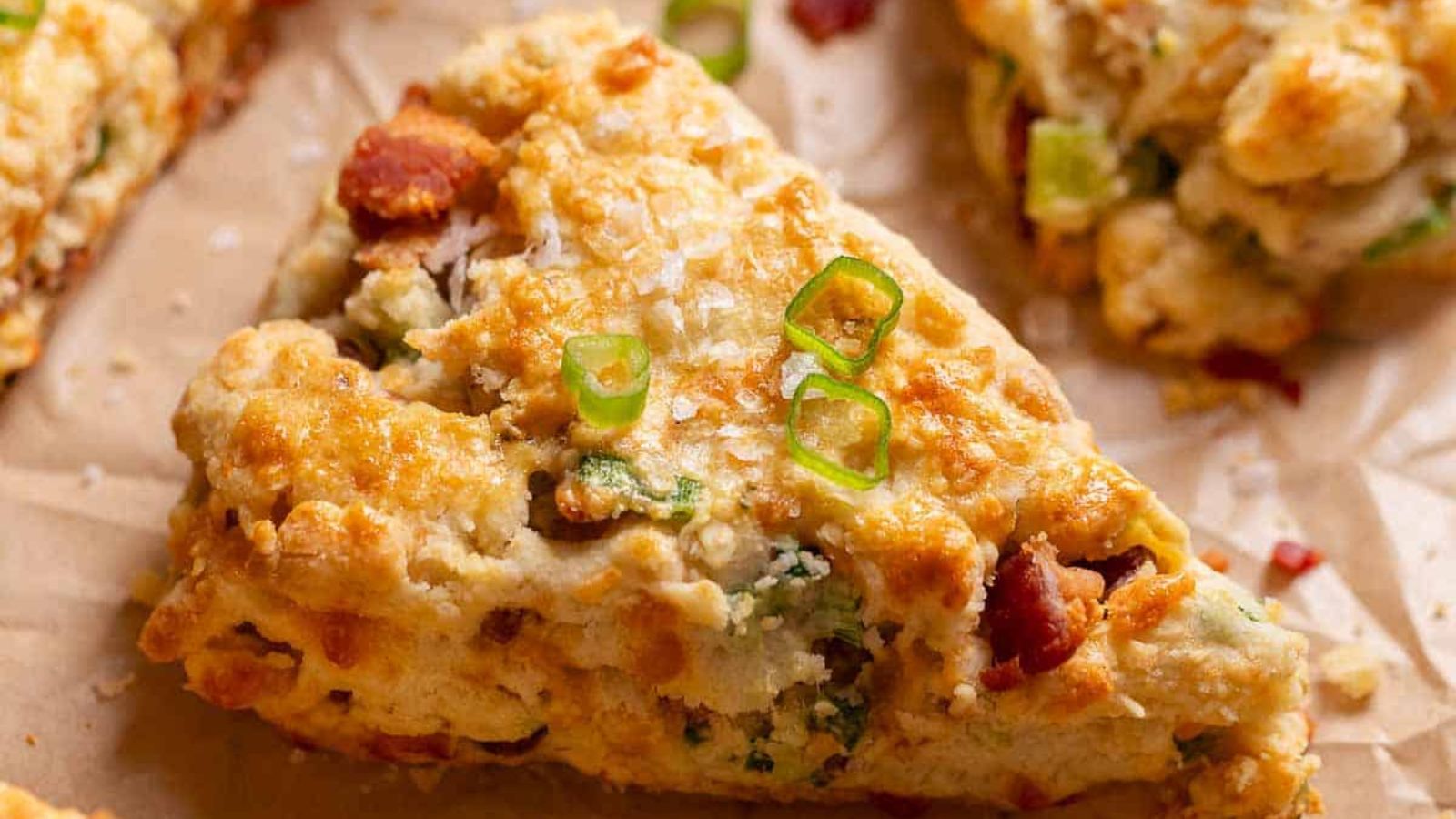 Savory Bacon, Cheddar and Scallion Scones by Cambrea Bakes