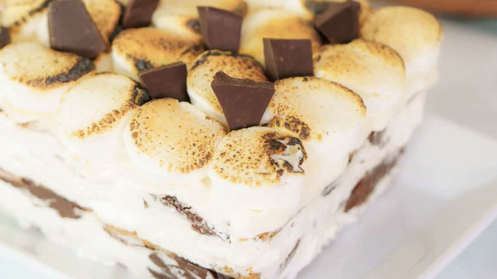 14 Icebox Cakes That'll Give You The Chills (In a Good Way) S'mores Icebox Cake by Peel with Zeal