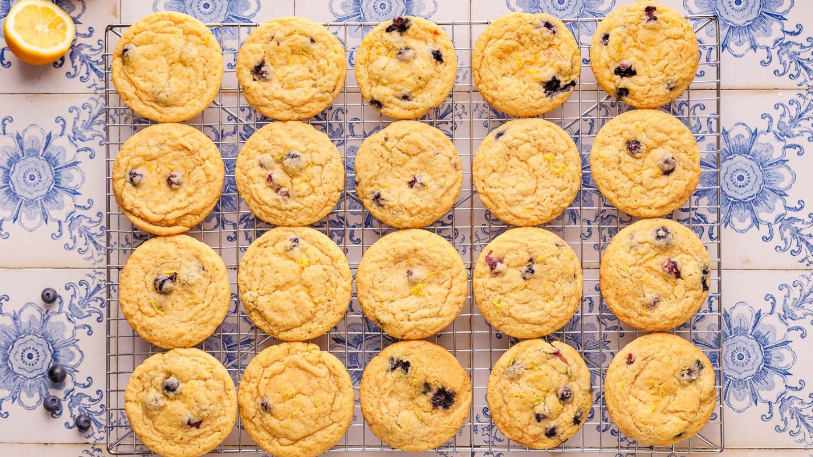 13 Fourth of July Cookie Recipes for a Star Spangled Celebration Soft and Chewy Blueberry Lemon Cookies by Sweet Fix Baker