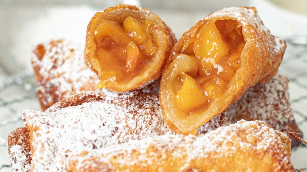 Roll With It: 18 Unique Egg Roll Recipes Southern Peach Cobbler Egg Rolls by Chenee Today
