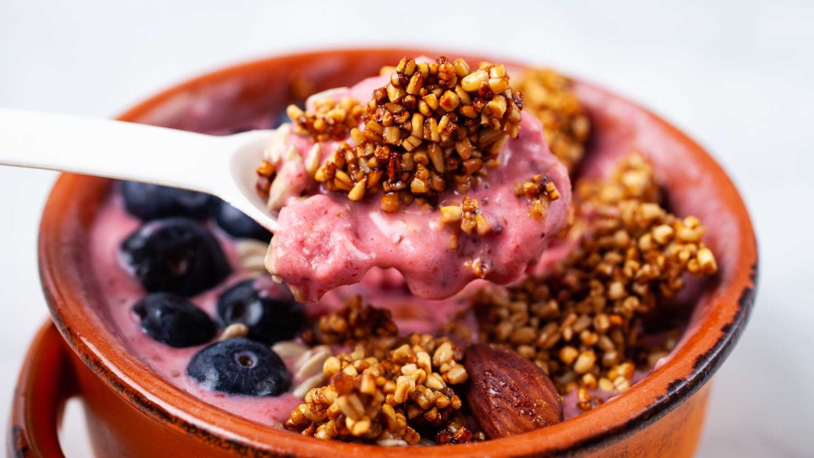 Too Pretty to Eat? 15 Vibrant Smoothie Bowls Strawberry Smoothie Bowl by My Chef's Apron