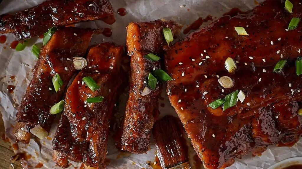 Sweet and Spicy Korean Pork Ribs by Gimme From Scratch