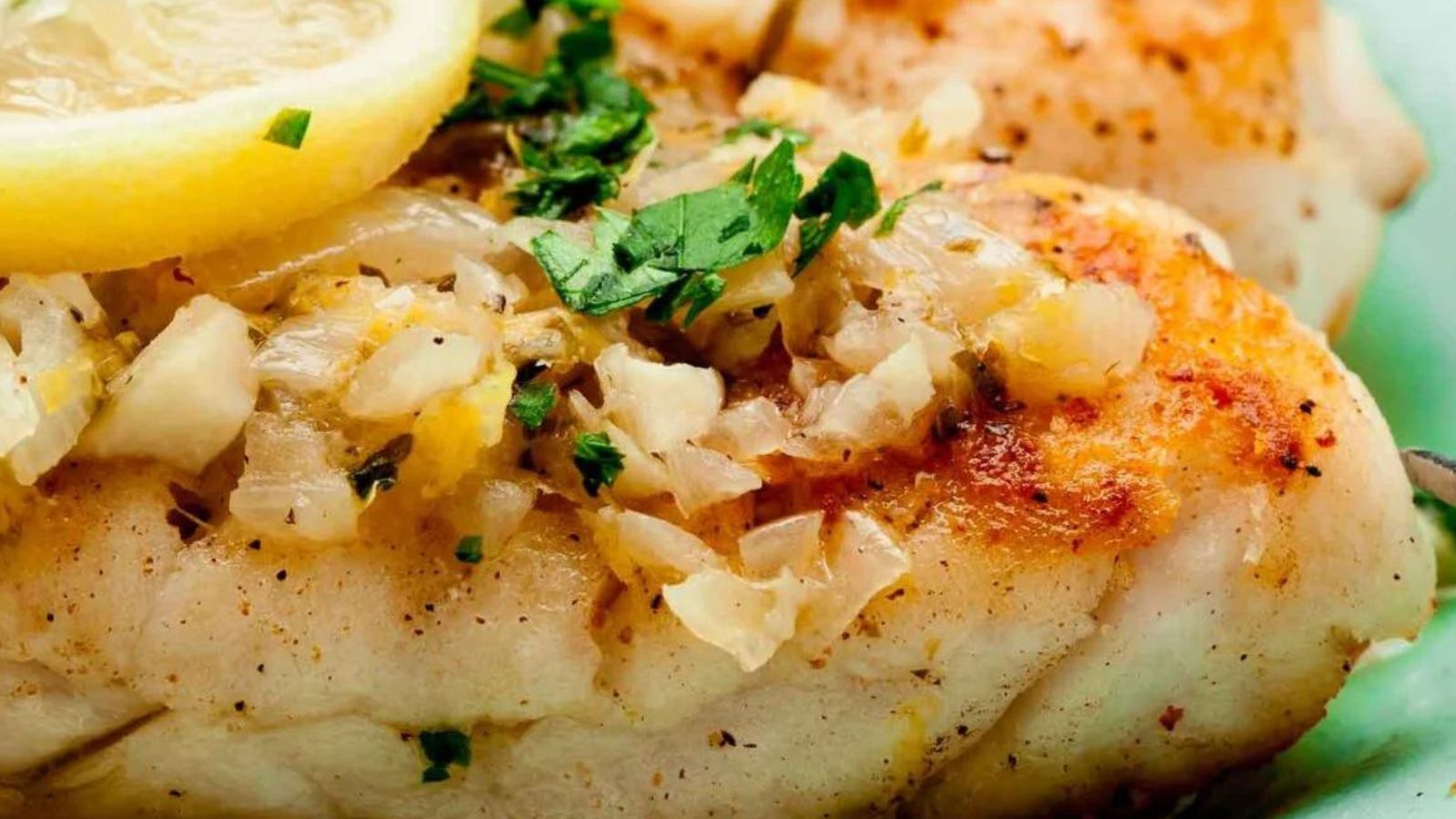 White Fish with Lemon Butter Sauce by Chew Out Loud