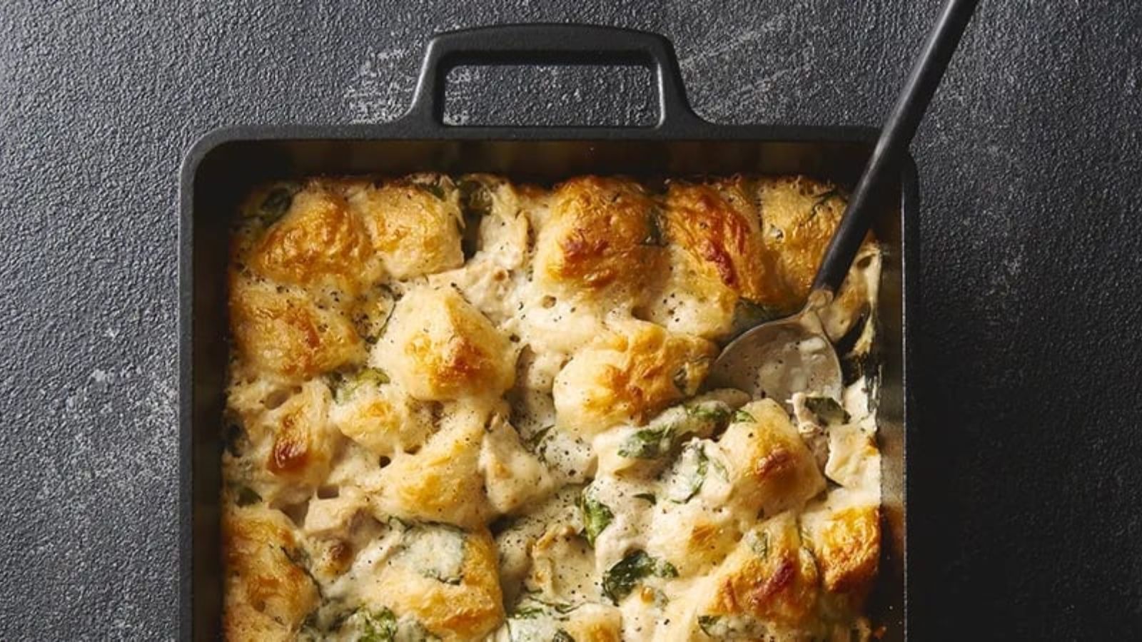 "Where Has This Been All My Life?" 14 Bubble Up Recipes 5-Ingredient Chicken Alfredo Bubble-Up Bake by Tablespoon