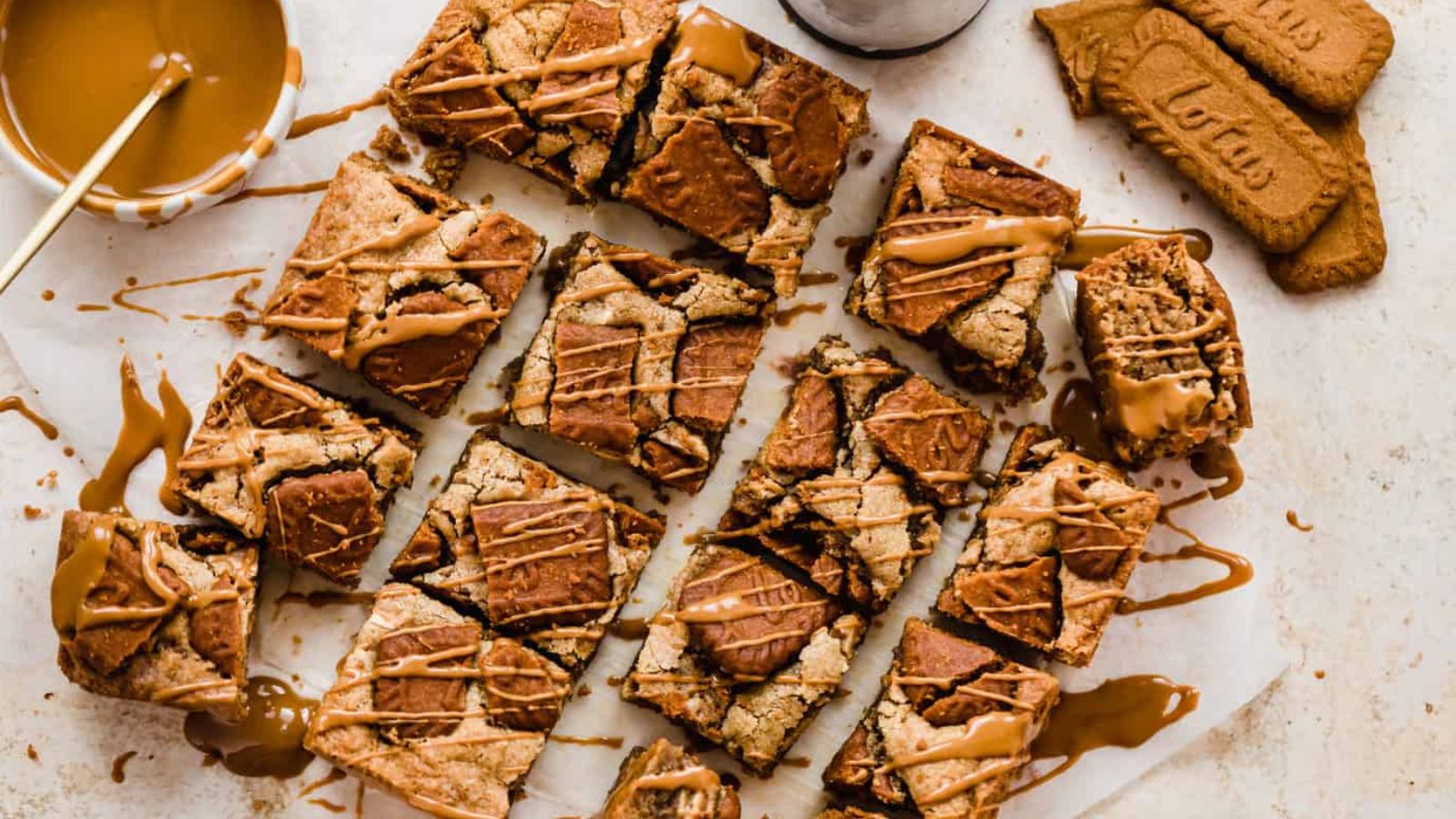 Biscoff Blondies by Baking Ginger