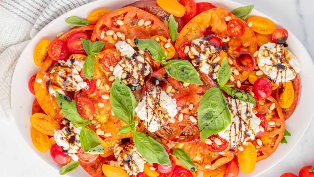 22 Summer Recipes That Are Breaking the Internet Burrata Caprese Salad by The Savory Cipolla