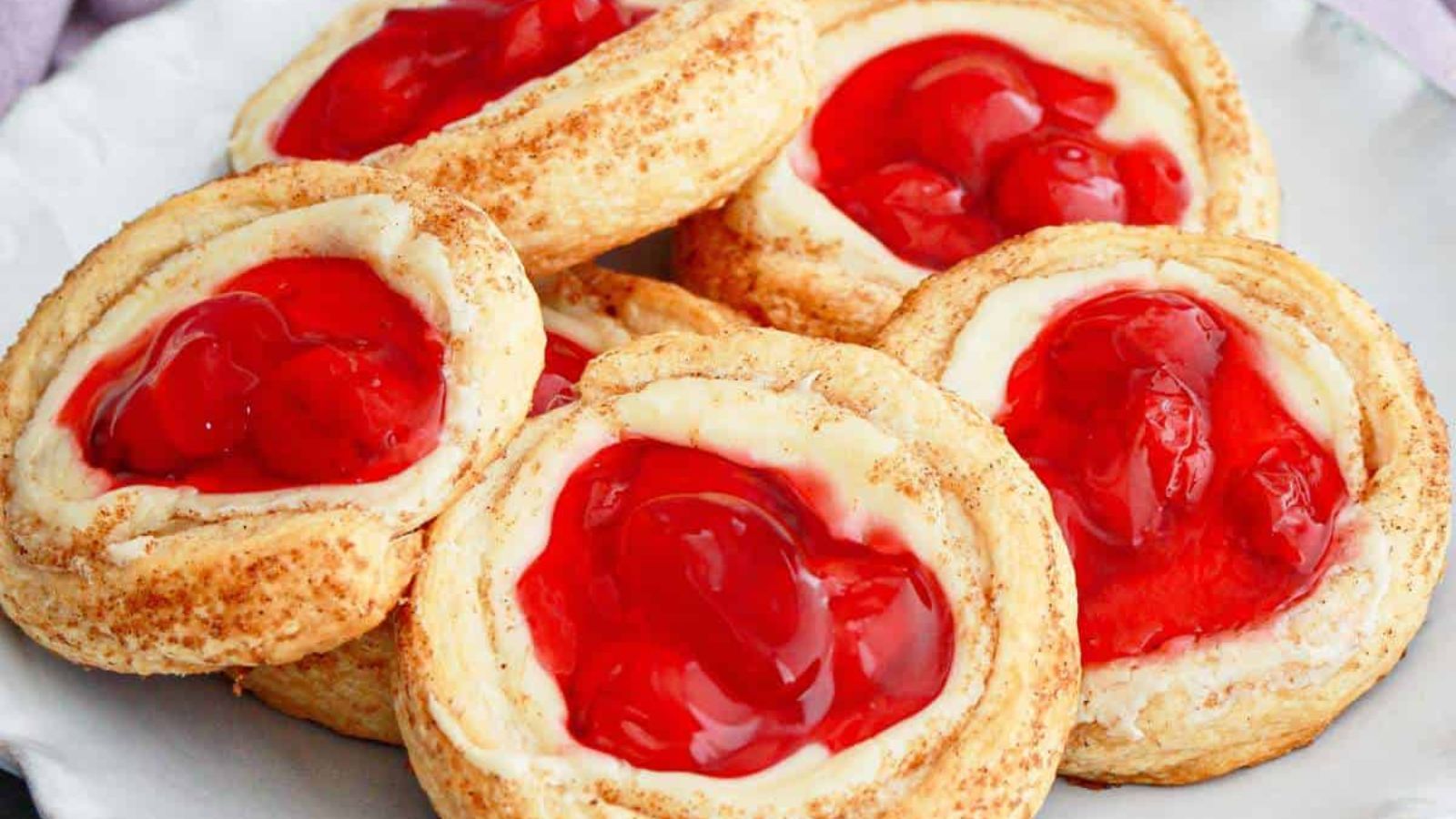 21 Cherry-licious Recipes to Try Now Cherry Cream Cheese Crescent Rolls Danish by Recipes From Leftovers