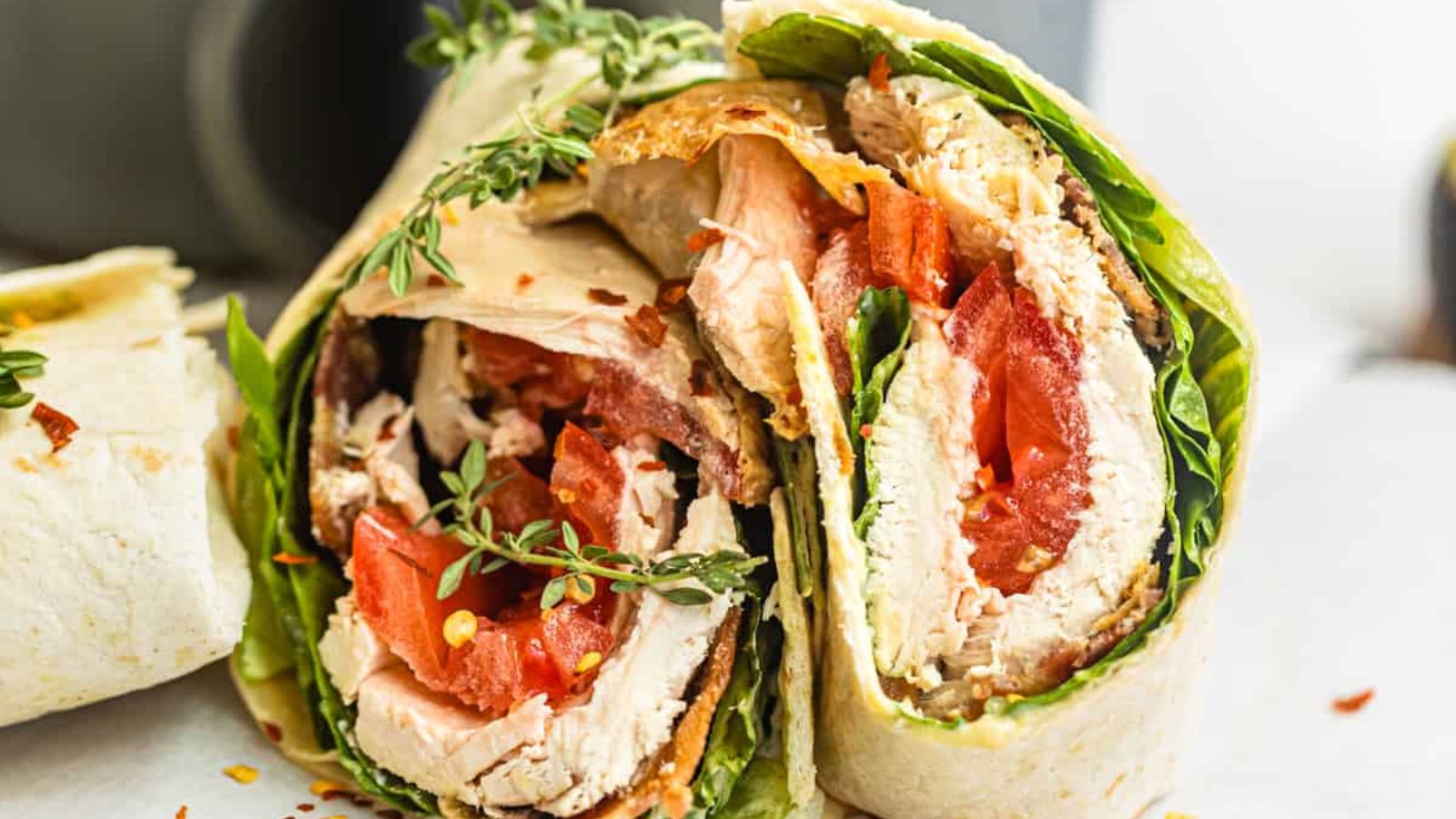 21 Tasty Recipes For Your Leftover Rotisserie Chicken Chicken Bacon Ranch Wrap by Britney Breaks Bread